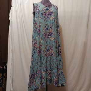 Blue Floral Maxi Dress